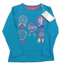 Nové - Modré triko se zvířaty