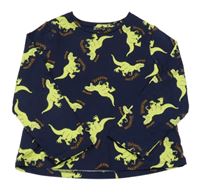 Tmavomodré triko s dinosaury