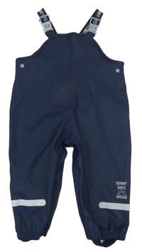 Tmavomodré nepromokavé laclové kalhoty s nápisem C&A