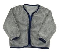 Šedá chlupatá propínací mikina C&A