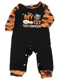 Černo-oranžový overal s dýněmi