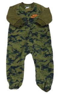 Khaki vzorovaný fleecový overal s logem Nike