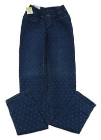 Nové - Tmavomodré vzorované džegíny Stooker