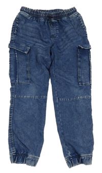 Modré teplákové cargo cuff rifle Destination