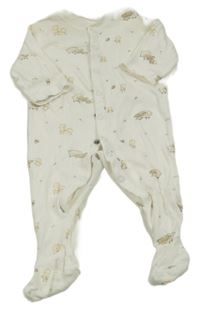 Smetanový overal s ovcemi a kuřaty H&M