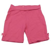 Tmavorůžové elastické kraťasy s mašlemi H&M