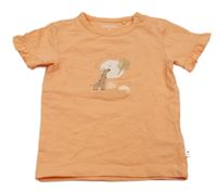 Oranžové tričko s žirafou Staccato