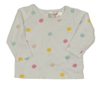 Bílé puntíkaté triko H&M