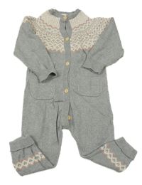 Šedo-bílý pletený overal se vzorem H&M