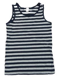 Tmavomodro-šedé pruhované tílko Yigga