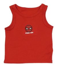 Červené žebrované tílko se Spidermanem Primark