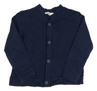 Tmavomodrá propínací mikina H&M