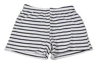 Bílo-černé pruhované bavlněné kraťasy H&M