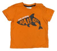Oranžové tričko se žralokem Topomini