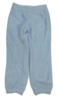 Světlemodré plyšové domácí kalhoty H&M