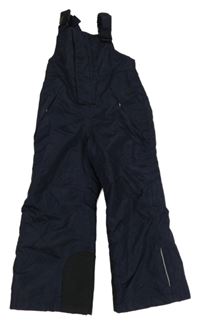 Tmavomodré šusťákové funkční laclové oteplovačky Lupilu