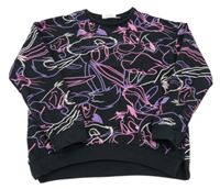 Černo-růžová vzorovaná mikina - Looney Tunes