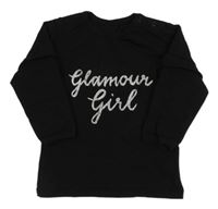 Černé triko s nápisem 