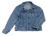 Modrá riflová bunda s kapsami M&S