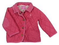 Růžová šusťáková zateplená prošívaná bunda Joules