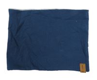 Tmavomodrý oboustranný bavlněný nákrčník 