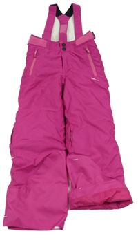 Růžové funkční oteplovačky s kšandami Decathlon