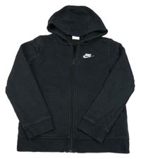 Černá propínací mikina s logem a kapucí Nike