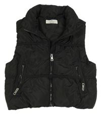 Černá šusťáková zateplená crop vesta H&M