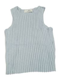 Světlemodrý melírovaný žebrovaný úpletový top H&M