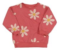 Růžová květovaná mikina F&F