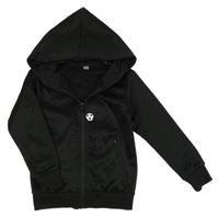 Černá sportovní propínací mikina s kapucí 