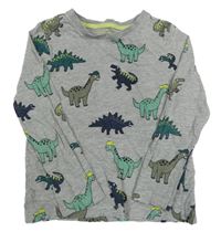 Šedé pyžamové triko s dinosaury C&A