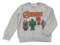 Šedá melírovaná mikina s Avengers Primark
