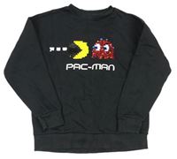 Antracitová mikina s Pac-Manem z překlápěcích flitrů Zara