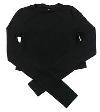Černé crop triko H&M