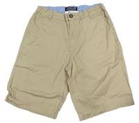 Béžové plátěné chino kraťasy H&M
