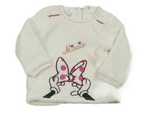 Bílá plyšová mikina s Minnie Disney
