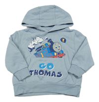 Světlemodrá mikina s mašinkou Tomášem a kapucí 