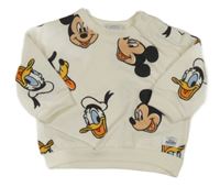 Bílá mikina s Mickeym a Donaldem Disney