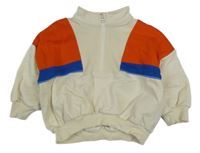 Smetanovo-oranžovo-modrá mikina George