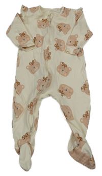 Smetanový overal s medvídky Next