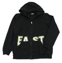 Černá propínací mikina s nápisem a kapucí LC Waikiki