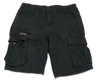 Tmavošedé riflové cargo kraťasy Chapter young