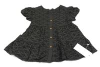 Nové - Antracitové perforované šaty George