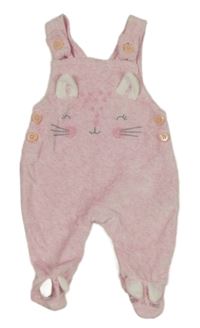 Světlerůžové sametové dupačky s čumákem George