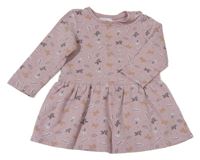 Lila květované šaty Sinsay