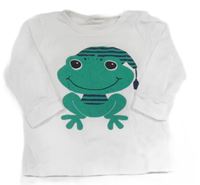 Bílé pyžamové triko s žabkou H&M