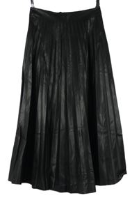 Dámská černá koženková midi sukně Topshop 
