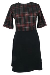 Dámské černo-červené kostkované šaty Dorothy Perkins