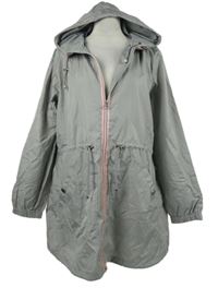 Dámská šedá šusťáková jarní parka s kapucí Up2Fashion